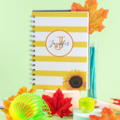 Goudstreep en zonnebloem, gepersonaliseerd planner