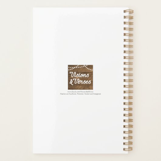 Goudstreep en zonnebloem, gepersonaliseerd planner (Achterkant)