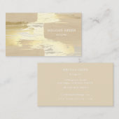 Goudstreken Abstract minimalistisch Visitekaartje (Voorkant / Achterkant)