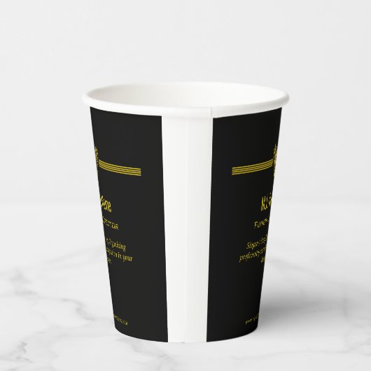 Goudstrepen van Funeral Director en stijgende feni Papieren Bekers (Rechts)