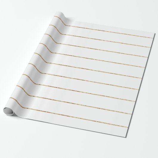 Goudstrips Cadeaupapier (Uitgerold)