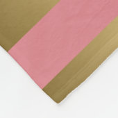 Goudstrips en roze geometrische patronen fleece deken (Hoek)