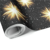 Goudstrokken en neusvlokken cadeaupapier (Rol Hoek)