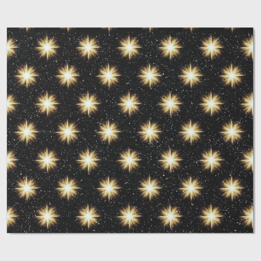 Goudstrokken en neusvlokken cadeaupapier (Vlak)