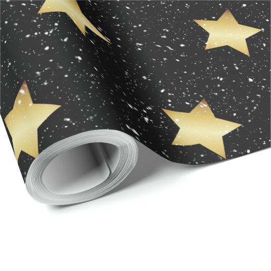 Goudstrokken en neusvlokken Verpakkingspapier Cadeaupapier (Rol Hoek)
