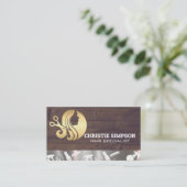 goudstromend haar | Stylist Tools | salon Visitekaartje (Staand voorkant)