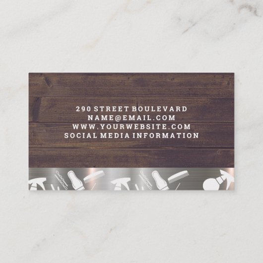 goudstromend haar | Stylist Tools | salon Visitekaartje (Achterkant)