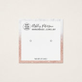 Goudstrooisel van marmer logo roos vierkante visitekaartjes (Voorkant)