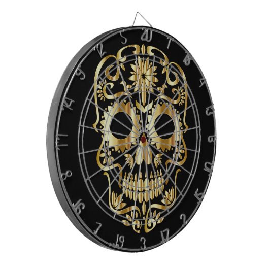 Goudsuikerschedel Dartbord (Voorkant Links)