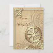  goudtandwielen Steampunk Weddenschap Kaart (Voorkant)