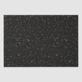 Goudtantaarnglitter en sparkles op zwart tissuepapier (Voorkant)