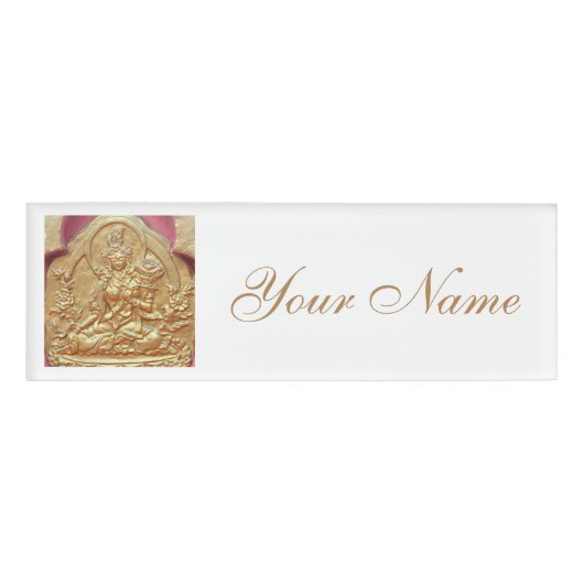 goudtara buddha naambadge (Voorkant)