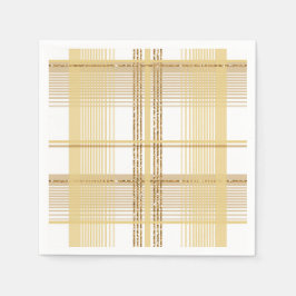 Goudtartan gevlekte vlekbruiloft servet