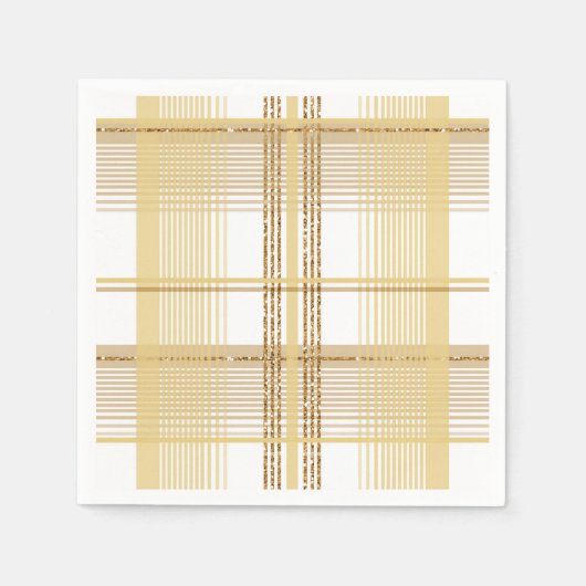 Goudtartan gevlekte vlekbruiloft servet (Voorkant)