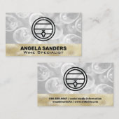 Goudtextielmassa | Wijnvat Visitekaartje (Voorkant / Achterkant)