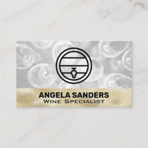 Goudtextielmassa Wijnvat Visitekaartje