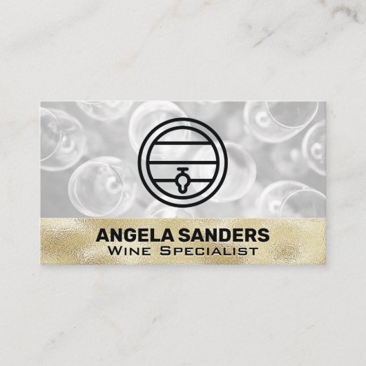 Goudtextielmassa | Wijnvat Visitekaartje (Voorkant)