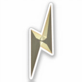 Goudthunder bliksem, modern, cool sticker (Voorkant)