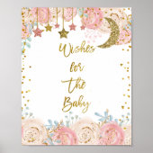 Goudtinkle twinkle ster Wishes for Baby Sign Poster (Voorkant)