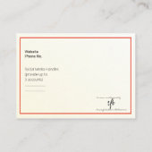 Goudtint gradiënt en Oranje-rode rand. Logo Mighty Visitekaartje (Achterkant)