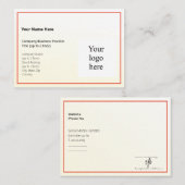 Goudtint gradiënt en Oranje-rode rand. Logo Mighty Visitekaartje (Voorkant / Achterkant)