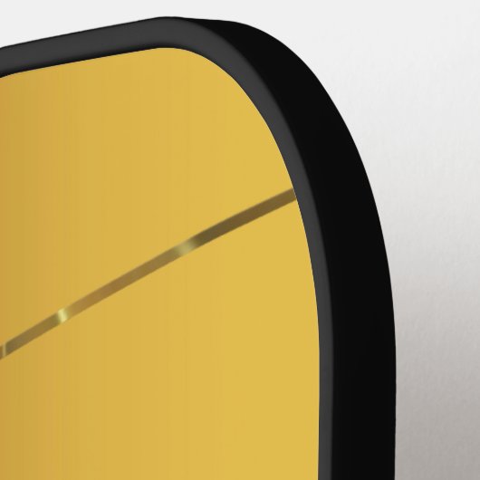 Goudtinten achtergrond, glanzend gouden streep pickleball paddle (Links Detail)