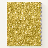 Goudtinten Nep Glitterprint Notitieboek (Achterkant)