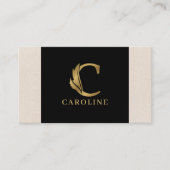 Goudtonnen met floreel decoratief C Visitekaartje (Voorkant)