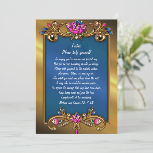  goudtoonbeugel voor het Lijst van het huwelijk Kaart (Staand voorkant)