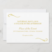 Goudtrouwuitnodigingen met RSVP-trouwset Kaart (Achterkant)