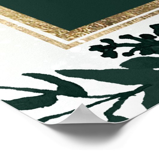 goudtypografie blaassneeuw elegant winter welkom poster (Hoek)