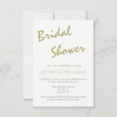 Goudtypografie moderne bruiddoucheuitnodigingen kaart (Voorkant)