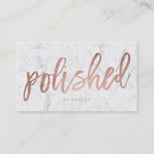 Goudtypografie van gepolijst elegant roos visitekaartje