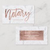 Goudtypografie van het moderne roos met een notari visitekaartje (Voorkant / Achterkant)