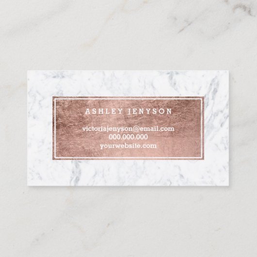 Goudtypografie van het moderne roos met een notari visitekaartje (Achterkant)