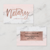 Goudtypografie van noteerbaar roos visitekaartje (Voorkant / Achterkant)