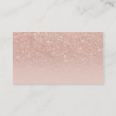 Goudtypografie van roos met schrijfkaart klantenkaartje (Achterkant)