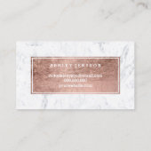 Goudtypografie voor lasermodern roos visitekaartje (Achterkant)