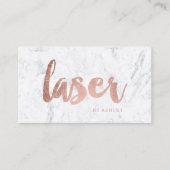 Goudtypografie voor lasermodern roos visitekaartje (Voorkant)