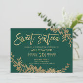 Goudtypografielengroen, zoet 16 kaart (Staand voorkant)