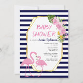 Goudveelhoek, blauw baby shower van de vlindervis kaart (Voorkant)