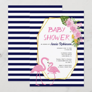 Goudveelhoek, blauw baby shower van de vlindervis kaart