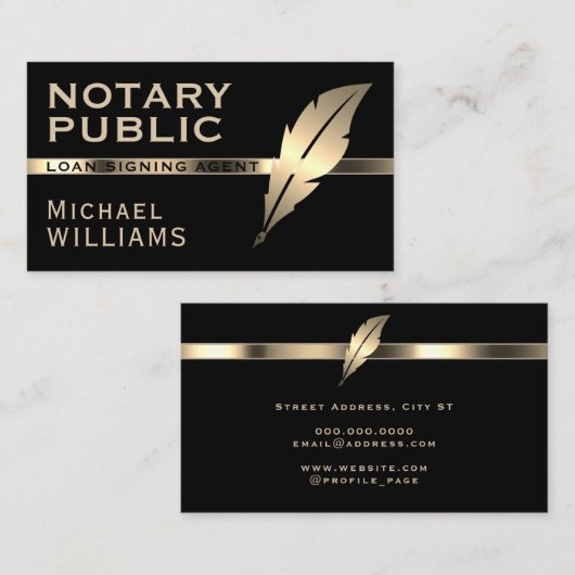 Goudveer elegant visitekaartje (Voorkant / Achterkant)