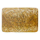 Goudverf, antiek hout, , elegant badmat (Voorkant)
