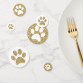 Goudverf drukt Dog Cat Animal Tracks Groot Confetti (Groep)
