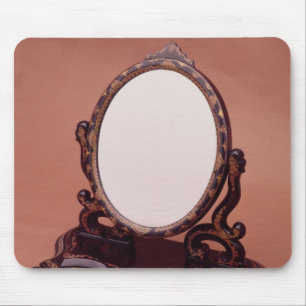 Goudverf papier-machispiegel, c.1890 muismat