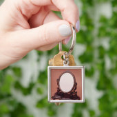 Goudverf papier-machispiegel, c.1890 sleutelhanger (Hand)