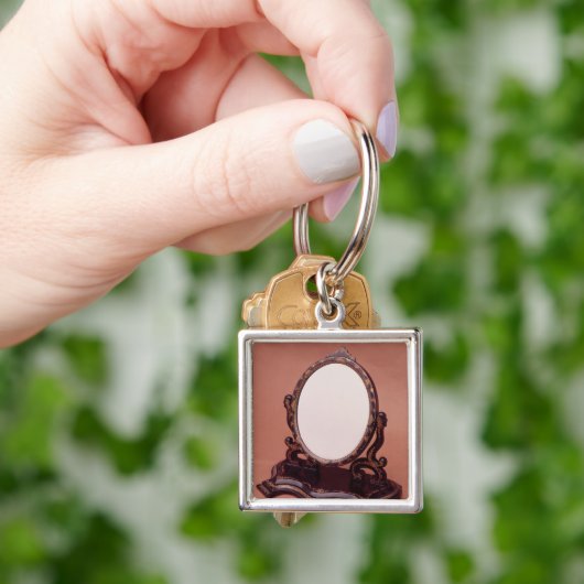 Goudverf papier-machispiegel, c.1890 sleutelhanger (Hand)