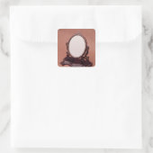Goudverf papier-machispiegel, c.1890 vierkante sticker (Tas)