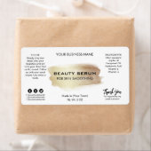 Goudverf serumlabels aanbrengen etiket (Insitu)